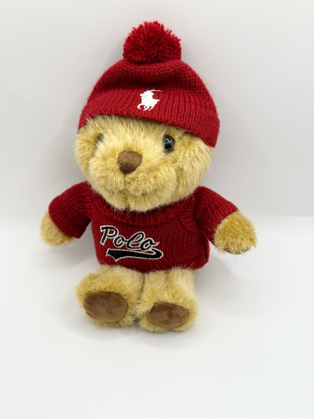 Ralph Lauren The Polo Bear Red Sweater Plush Stuffed Animal Limited Edition